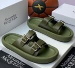 Alexander McQueen Double Buckle Slip-On Slides