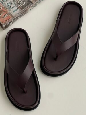 Zara Platform Thong Slide (Brown)