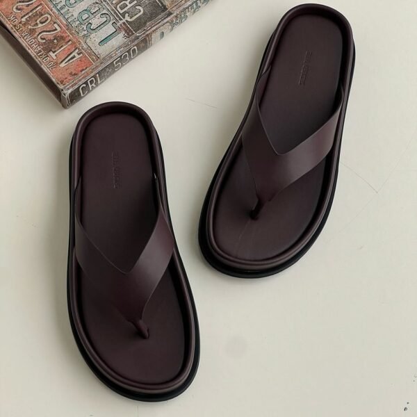 Zara Platform Thong Slide (Brown)