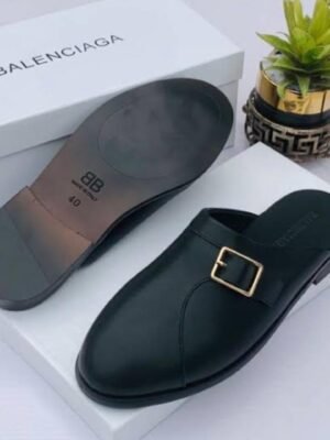 Balenciaga Buckled Backless Loafers