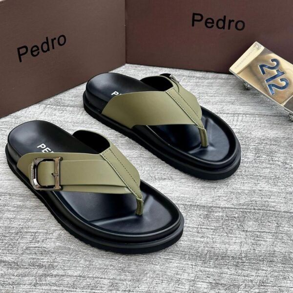 Pedro Buckle Thong Green – Refined