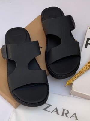 Zara Black Cut-Out Slide