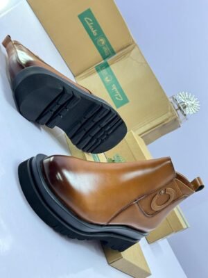 Clarks Tan Chelsea Boots