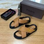 PEDRO Premium Leather Cross Strap Slippers
