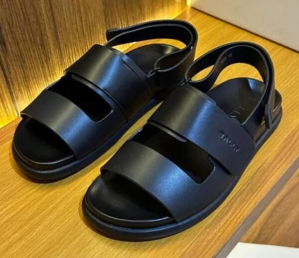 Bally Nicky Logo Black Leather Sandals