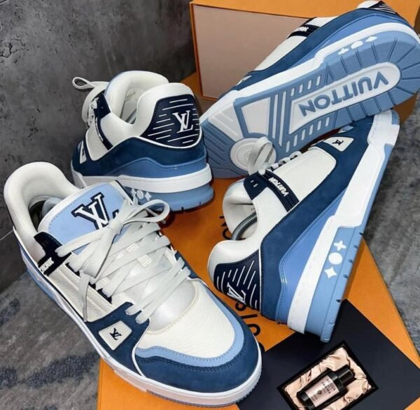 Louis Vuitton Blue and White Sneakers for Men - Limited Edition | Tconcorde
