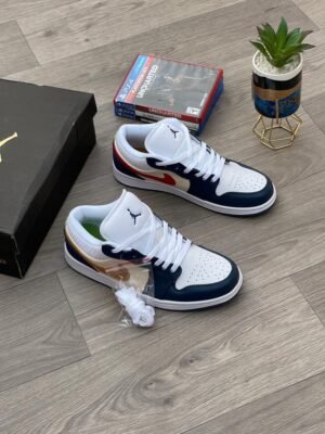 Air Jordan 1 Mid 'White Navy Gold' - Limited Edition Sneakers for Men | Tconcorde