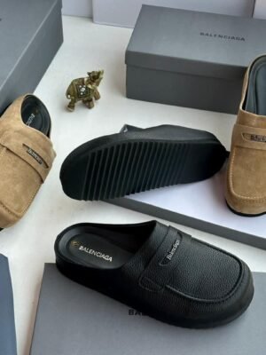 Premium Balenciaga Moccasin Half Shoe for Men - Luxury Suede Shoes in Nigeria at Tconcorde