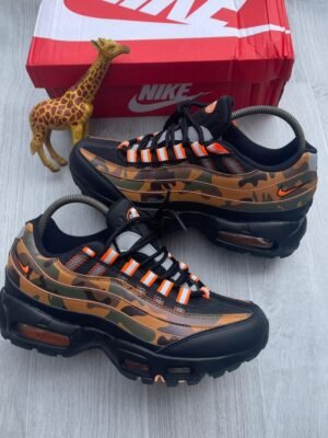 Nike Air Max Camouflage Sneakers with Orange Accents | Tconcorde