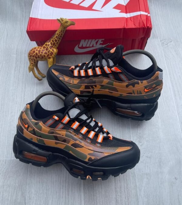 Nike Air Max Camouflage Sneakers with Orange Accents | Tconcorde