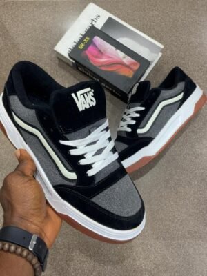 Vans Black Grey White Sneakers with Brown Sole | Tconcorde
