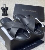 Emporio Armani Black Slide Sandals for Men - Limited Stock!