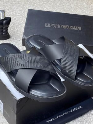 Emporio Armani Black Slide Sandals for Men - Limited Stock!