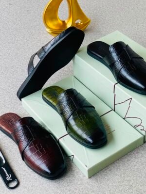 Tconcorde Luxury Crocodile Leather Half Shoes - Limited Stock!