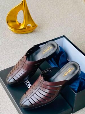 Tom Ford Brown Leather Half Shoes - Limited Stock!